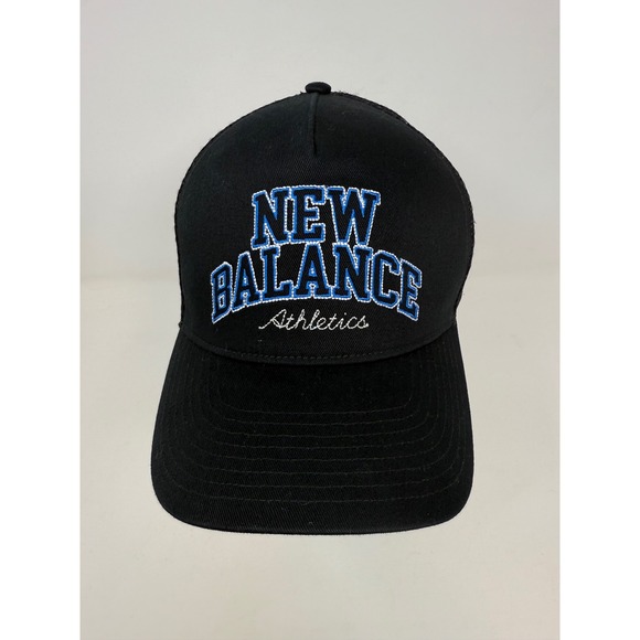 Sample New Balance Athletics Black Trucker Hat Men's Snapback Mesh Baseball Cap - Picture 9 of 9